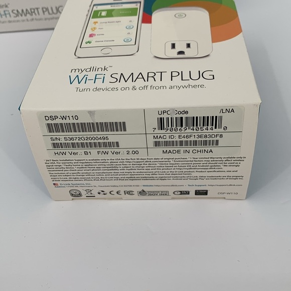 D-Link Mydlink Wi-fi smart plug DSP-W110 quantity 3 - Picture 6 of 6